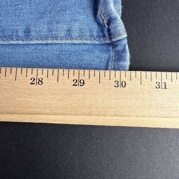 Levi's Jeans Womens 26x30* 726 Flare Mid Rise Blue Faded Distressed Denim Tag 27 - Picture 12 of 16